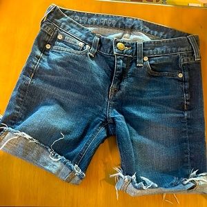 JCrew women's matchstick crop cutoff Jean shorts size 25